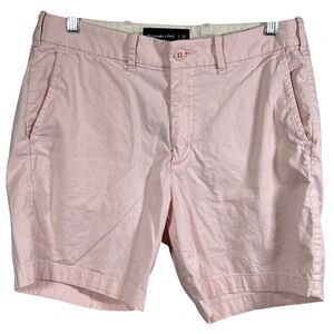 Abercrombie & Fitch Mens Pink Stretch Chino Shorts Size 32 Cotton Blend Summer